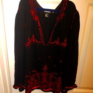 Vintage 100% silk sheet top